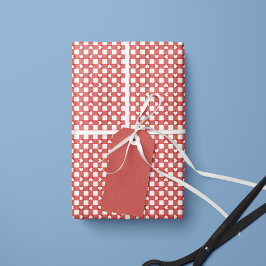 Red Preppy Gingham Hearts- Wrapping Paper Roll ラッピングペーパー
