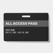Red Press All Access Pass Horizontal IDバッジ バッジ (裏面)