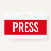 Red Press All Access Pass Horizontal IDバッジ バッジ (正面)
