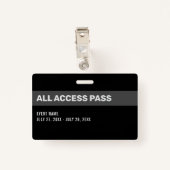 Red Press All Access Pass Horizontal IDバッジ バッジ (裏面クリップ)