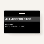 Red Press All Access Pass Horizontal IDバッジ バッジ (裏面)
