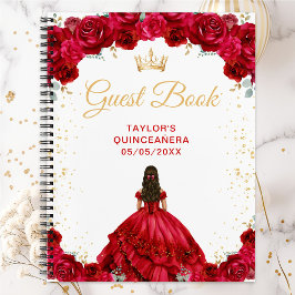 Red Princess Quinceañera Guest Book ノートブック