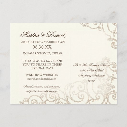 Red Protea Hummingbirds – 日付ポストカードを保存 案内ポストカード (裏面)