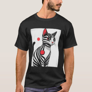 Red Pulse Cat Tシャツ