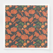 Red pumpkin seamless pattern and carrots (正面)