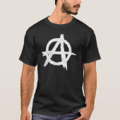 Red Punk Rock Anarchy Symbol Tシャツ (正面)