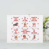 Red Puppy Valentine’s Day Cards for Kids Classroom レターヘッド (スタンド正面)