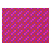 Red Purple Pink Checkered Pattern Design  テーブルクロス (正面(横))