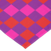 Red Purple Pink Checkered Pattern Design  テーブルクロス (アングル)