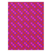 Red Purple Pink Checkered Pattern Design  テーブルクロス (正面)