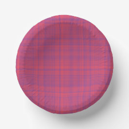 Red Purple Plaid Pattern ペーパーボウル