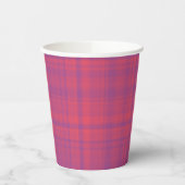 Red Purple Plaid Pattern 紙コップ (左)