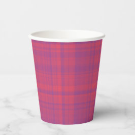 Red Purple Plaid Pattern 紙コップ