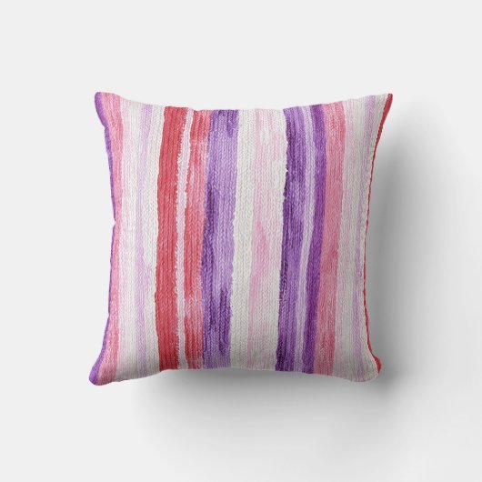 Red Purple Snowflakes Christmas クッション (裏面)