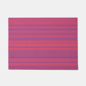 Red Purple Stripes Seamless Pattern ドアマット (正面)