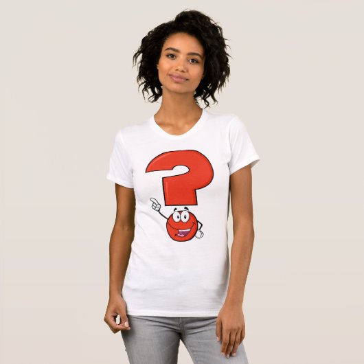Red Question Mark Womens Tシャツ (正面フル)