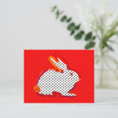 'red rabbit' digital painting Postcard ポストカード (スタンド正面)