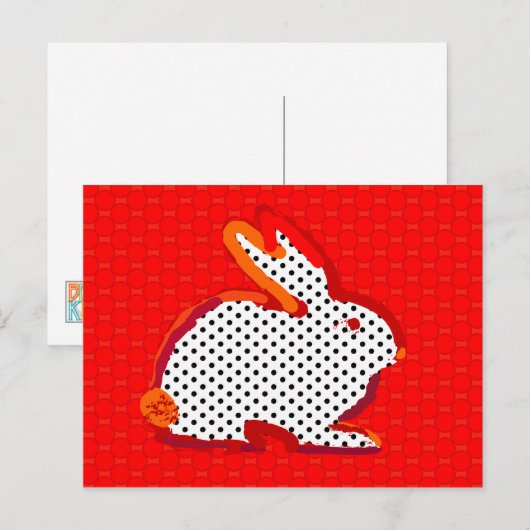 'red rabbit' digital painting Postcard ポストカード (正面/裏面)