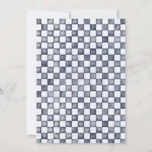 Red Race car FAST ONE Birthday invition 招待状 (裏面)