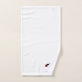 Red Racing Car Design Monogrammed バスタオルセット (ハンドタオル)