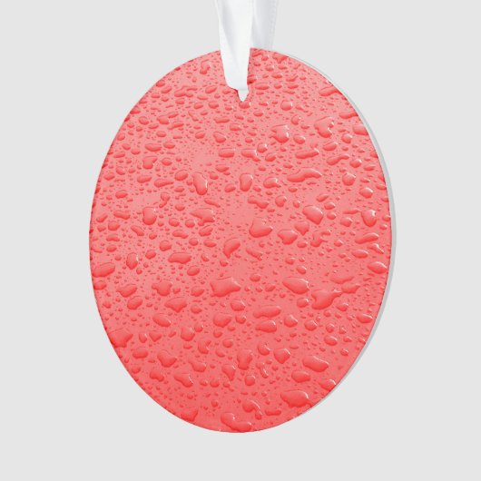 Red Raindrops on Car オーナメント (正面)