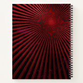 Red Rays抽象芸術パーソナライズされたノートブック ノートブック (裏面)