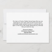 Red Real Estate Business Custom Marketing カード (裏面)