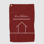 Red+Real+Estate+Company+パーソナライズド不動産屋 ゴルフタオル (正面)