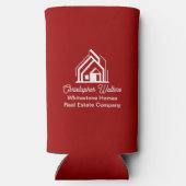 Red Real Estate Company Customized Realtor スリム缶クーラー (裏面)