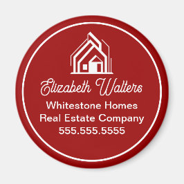 Red Real Estate Company Customized Realtor マグネット
