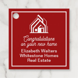 Red Real Estate Company Customized Realtor Party フェイバータグ