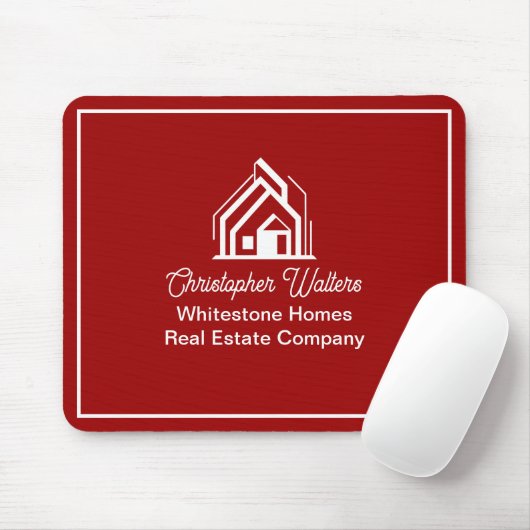 Red Real Estate Company Personalized Realtor マウスパッド (マウス)
