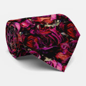 Red Red Roses Floral ネクタイ (ロール)
