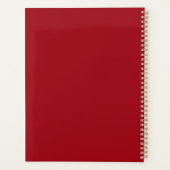 Red Reindeer Contour Personalized Name プランナー手帳 (裏面)