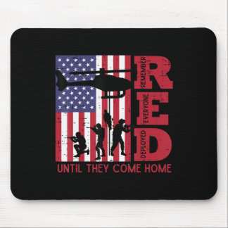 RED Remember Everyone Deployed Flagヘリコプターメモリ マウスパッド