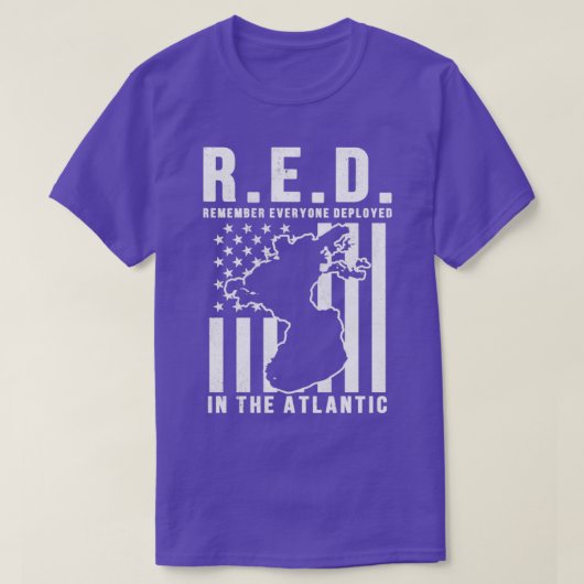 RED Remember Everyone Deployed in the Atlantic Oce Tシャツ (デザイン正面)