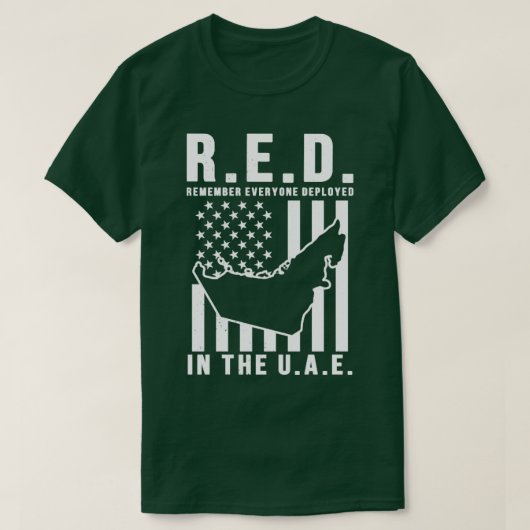 RED Remember Everyone Deployed in the UAE Tシャツ (デザイン正面)