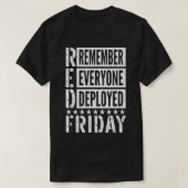 RED Remember Everyone Deployed Red Friday軍隊 Tシャツ (デザイン正面)