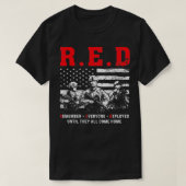 RED Remember Everyone Deployed Red Friday American Tシャツ (デザイン正面)