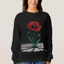 Red Remembrance Poppy Growing T-Shirt スウェットシャツ