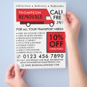 Red Removal Van、Removal Company 広告's チラシ (手)