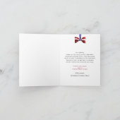 Red Republican Patriotic Holiday Donor Volunteer サンキューカード (内部)