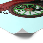 RED RETRO CAR / AUTO RESTORATION - AUTOMOTIVE ポスター (角)