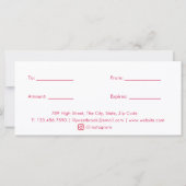 Red Retro Groovy Modern Gift Certificate (裏面)