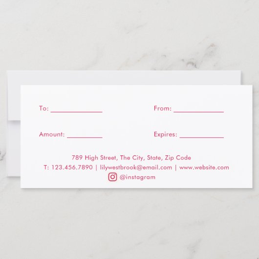 Red Retro Groovy Modern Gift Certificate (裏面)