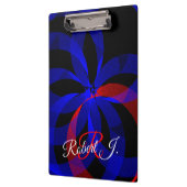 Red Revolving Accent Geometric Clipboard クリップボード (左)