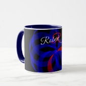 Red Revolving Accent Geometric Coffee Mug マグカップ (正面左)