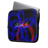 Red Revolving Accent Geometric Electronics Bag ラップトップスリーブ (正面左)