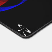 Red Revolving Accent Geometric Gaming Mouse Pad デスクマット (コーナー)