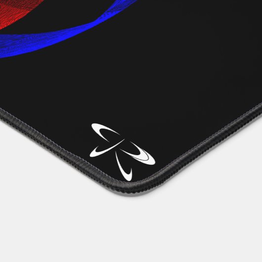 Red Revolving Accent Geometric Gaming Mouse Pad デスクマット (コーナー)